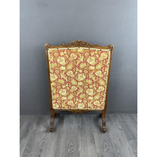 19th Century Wooden Fireplace Screen with Tapestry For Sale - Image 3 of 11