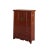 Chinese Chinese Vintage Distressed Brick Red Color Narrow a Shape Cabinet For Sale - Image 3 of 6