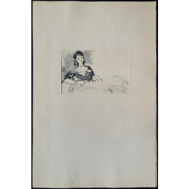 A lithograph after edouard manet from "die skizzenmappe - zeichnungen französischer meister des neunzehnten jahrhunderts"...