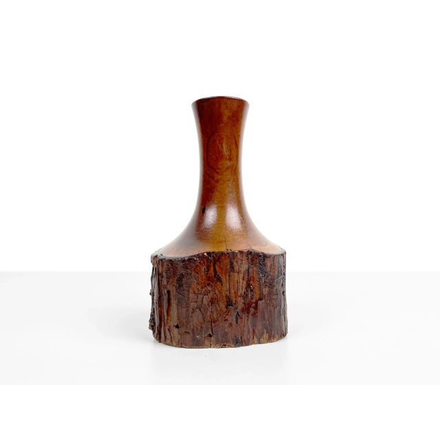 Vintage Handmade Wooden Budvase For Sale - Image 11 of 11