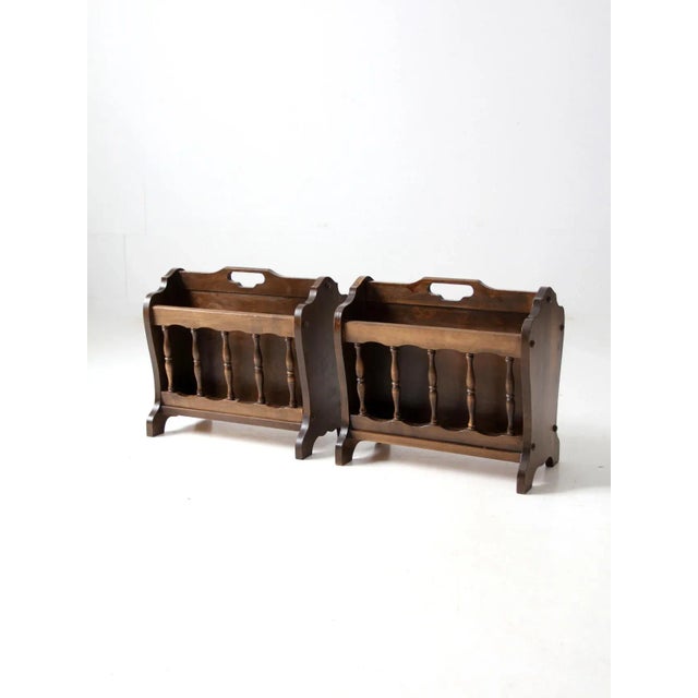 Vintage Lodge Style Magazine Racks Pair For Sale - Image 13 of 13