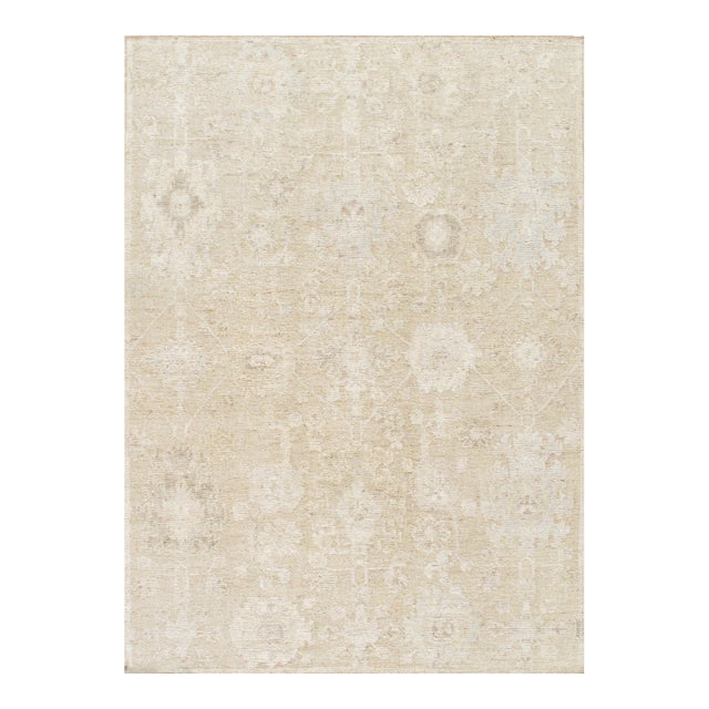 Pasargad Home Oushak Tan Wool Area Rug- 8' 9'' X 10' 6'' For Sale