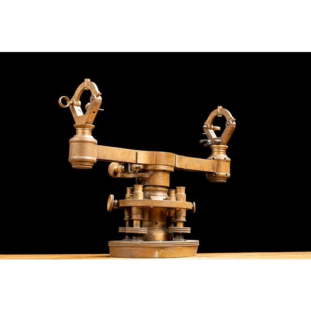 Industrial Antique Solid Brass Surveyor Transit For Sale - Image 3 of 10