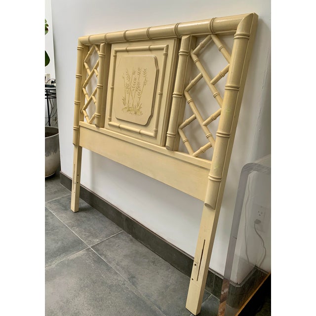 Mid 20th Century II Vintage Dixie Aloha Faux Bamboo Twin Headboard II For Sale - Image 5 of 5