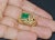Certified Natural 5.45Cts VS F Diamond Emerald 18K Solid Gold Dome Bombay Ring, size 6.75 For Sale - Image 4 of 12