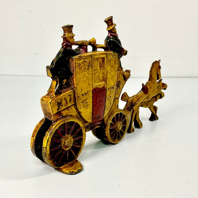 Early 20th C Antique Boho Chic English British Royal Mail Cast Iron Doorstop, Double Sided. For Sale - Image 10 of 18