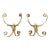 Antique French Brass Coat & Hat Racks Wall Hooks - A Pair For Sale