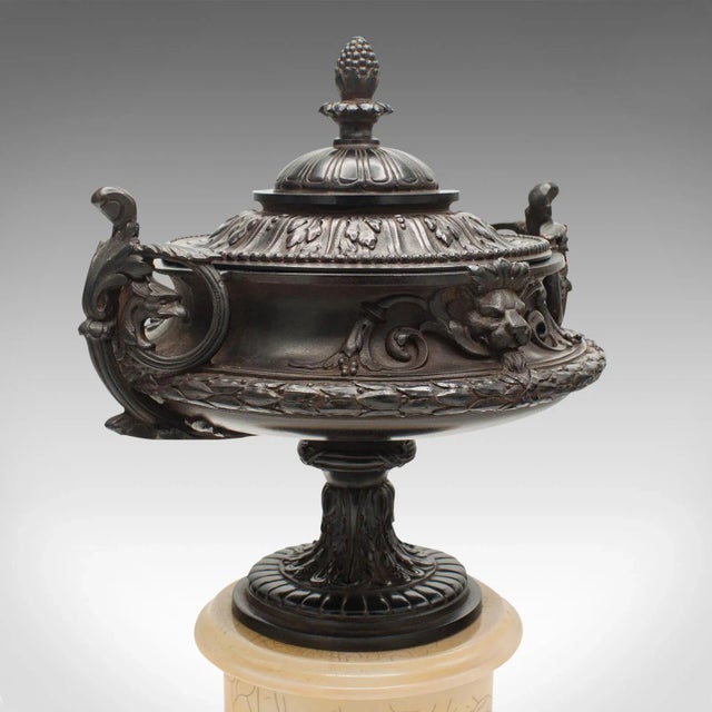 Cream 1930s Grand Tour Vintage Neo Classical Urn, Continental, Decorative Ornament For Sale - Image 8 of 13
