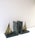Mid 20th Century Dark Green Marble Brass Sailboat Nautical Bookends, Pair For Sale - Image 5 of 13