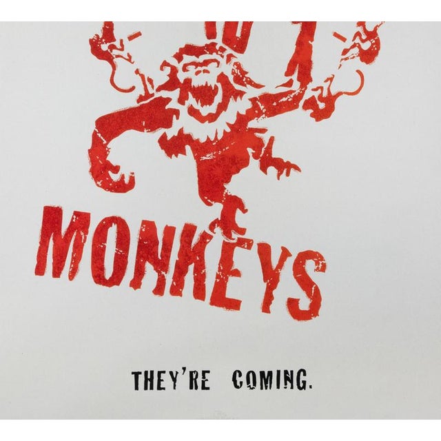 12 Monkeys Movie Poster, Stencil-Style, USA, 1990s, Rolled For Sale - Image 3 of 5