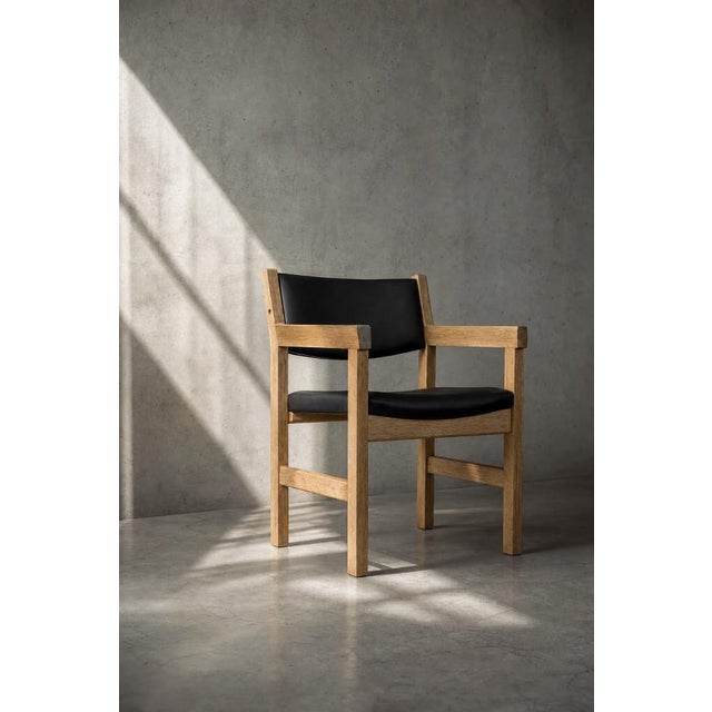 This set of four chairs was designed by hans j. Wegner for the danish manufacturer getama gedsted during the 1960s. The...