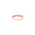 Metal 14k Gold Ruby Half Eternity Band Ring Size 6.5 For Sale - Image 7 of 11