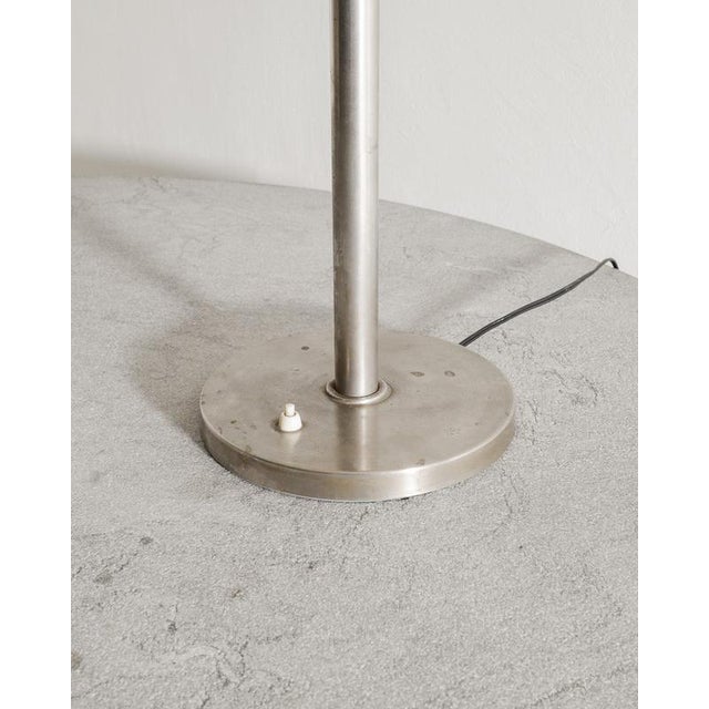 Rare Swedish mid century table desk lamp in patinated chrome by Böhlmarks Sweden 1960s In good original condition...