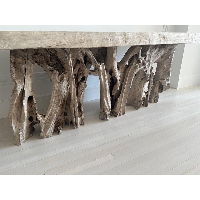 Andrianna Shamaris Monumental Organic Teak Wood Root Console Table For Sale - Image 10 of 18