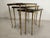 Maison Jansen Nesting Tables in Bamboo, Bronze, and Marble from Maison Jansen, 1950s, Set of 3 For Sale - Image 4 of 16
