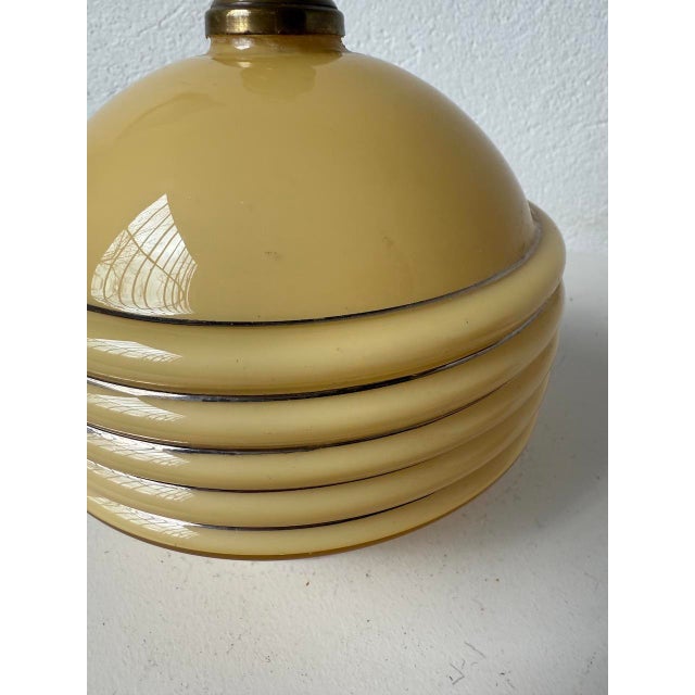 Czechoslovakia Art Deco Opaline Table Lamp, 1960s For Sale - Image 12 of 15