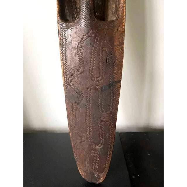 Wood Carved Wood Aboriginal Shield, Western Australia For Sale - Image 7 of 13