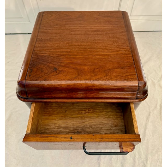 1930s Art Deco Nightstand With Bakelite Hardware Details For Sale - Image 12 of 15