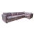 Early 21st Century Custom Tuxedo Style Sectional Sofa With Ikat Upholstery For Sale