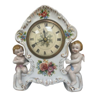 Vintage SGK China Porcelain Clock Made in Occupied Japan For Sale