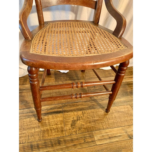 Early 20th Century French Walnut and Cane Seat Chair For Sale - Image 9 of 12