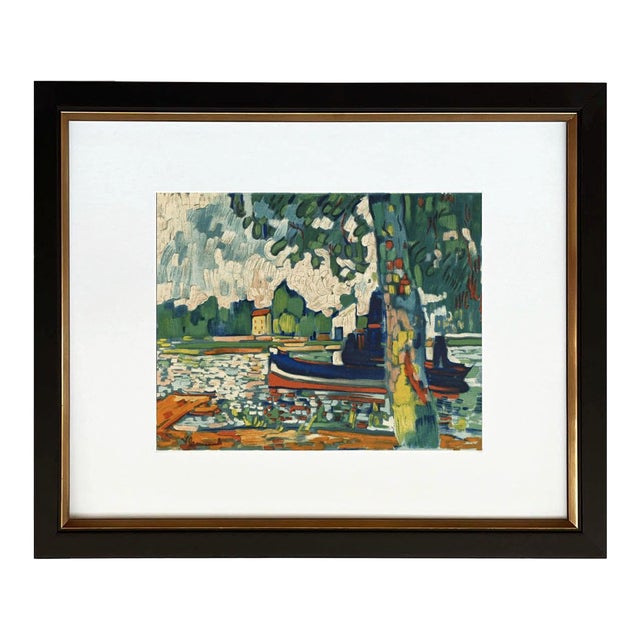 Vlaminck Lithograph Remorqueur Cover 1958 Framed Reproduction For Sale