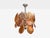 Glass Mid-Century Modern, Orange Shell Motif Murano Glass, Pendant Light, 1960s For Sale - Image 7 of 8