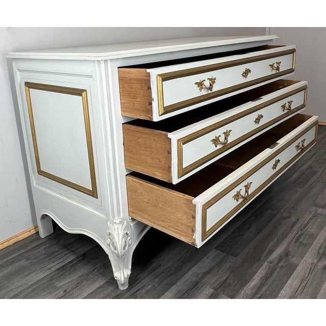 Vintage French Carved Chest of 3 Drawers For Sale - Image 16 of 17