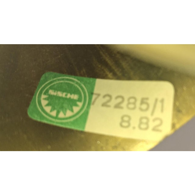 Goldenrod Vintage Ceiling Lamp with Ribbed Ice Glass Shade from Sische-Leuchten, 1982 For Sale - Image 8 of 9