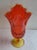 Mid 20th Century Mid Century Fenton Amberina Swung Thumbprint Hankerchirf Vase For Sale - Image 5 of 12
