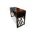 Asian Black Lacquer Panel Legs Writing Desk For Sale - Image 4 of 6