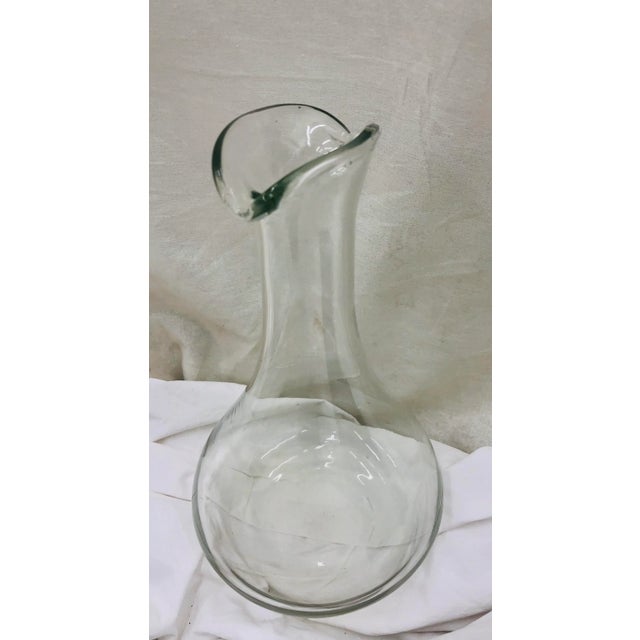 Vintage Glass Carafe For Sale - Image 4 of 6