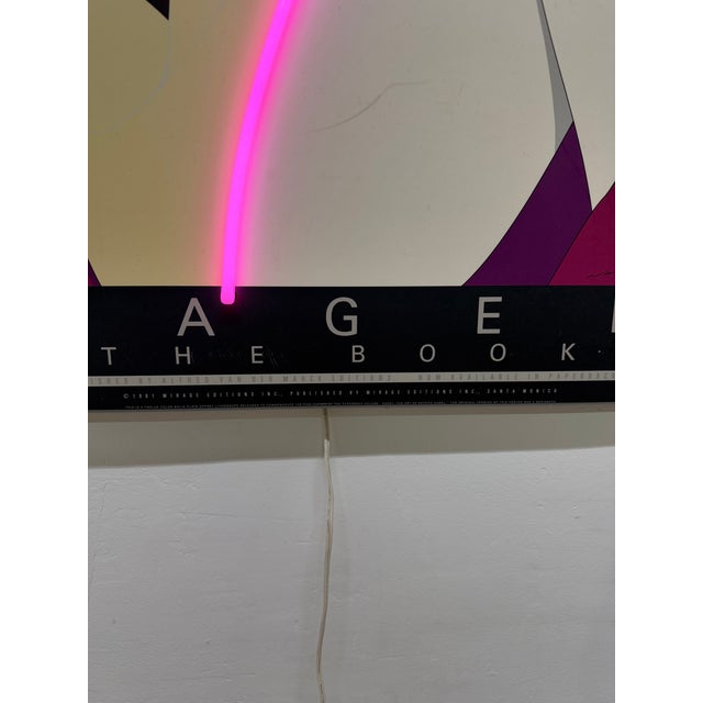 Patrick Nagel Pop Art Print With Pink Neon Accent for Mirage Editions, 1981 For Sale - Image 16 of 17