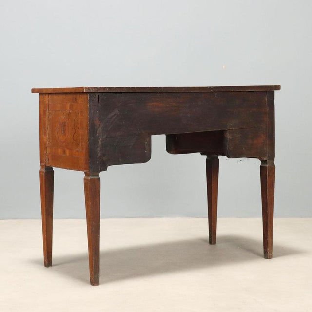 Antique Neoclassical Walnut Writing Desk, 1800s For Sale - Image 9 of 10