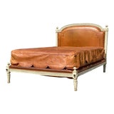 Image of Vintage Regency Embossed Leather Daybed For Sale