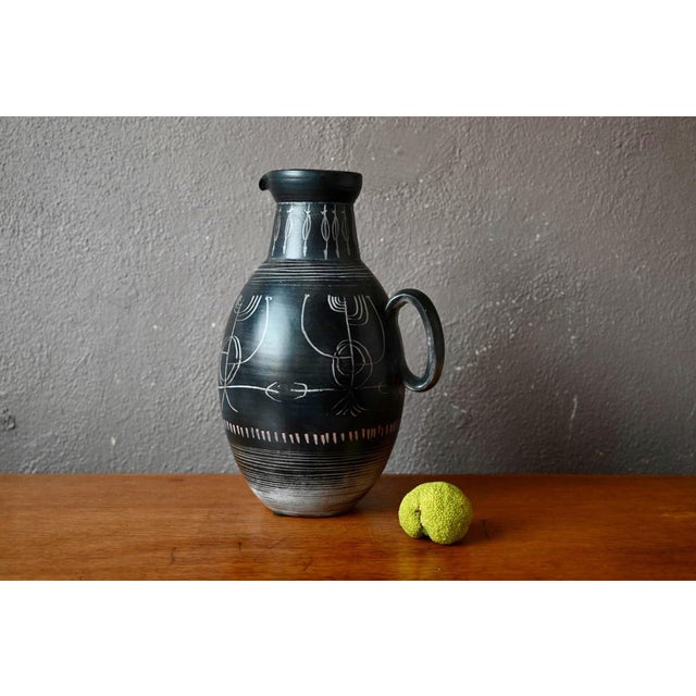 Vintage Ceramic Pitcher by Atelier Montgolfier Yvon Roy, 1950s For Sale - Image 9 of 9