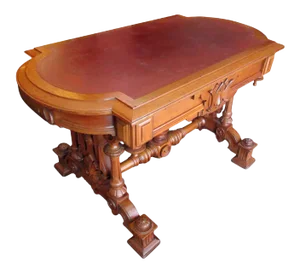 19th Century Renaissance Revival Desk Library Table
