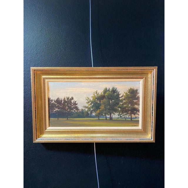 Rustic Jean-Philippe George Julliard, Countryside, Oil on Cardboard For Sale - Image 3 of 9