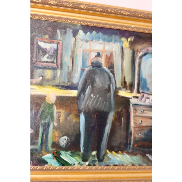 Göte Lundberg, Looking Through the Window, 1960s, Oil on Canvas, Framed For Sale - Image 8 of 11