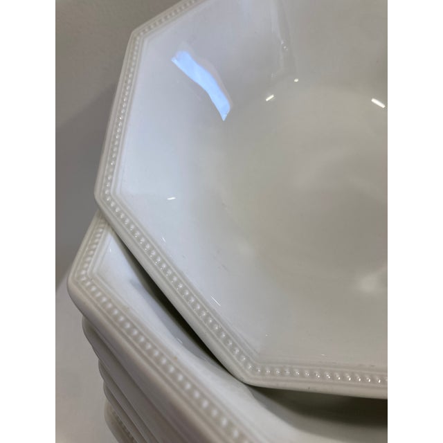 Ceramic Late 20th Century Johnson Brothers England White Ironstone Octagonal Bowls – Set of 10 For Sale - Image 7 of 11