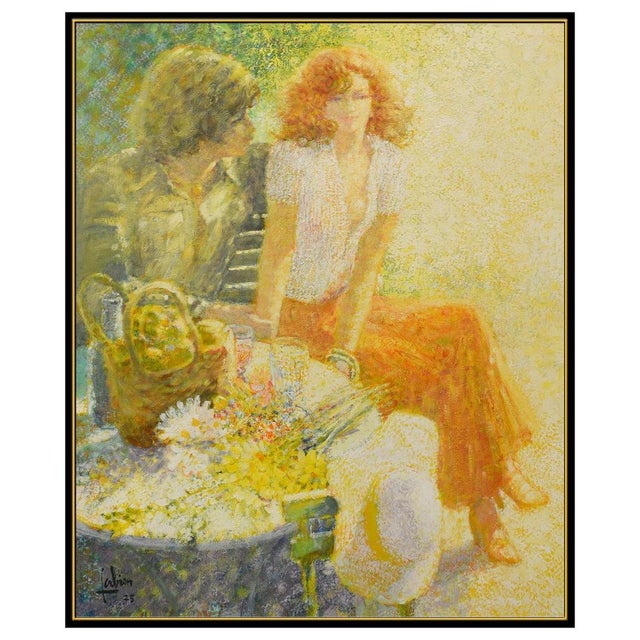 Realism 1970s Picnic In The Park, Louis Fabien For Sale - Image 3 of 7
