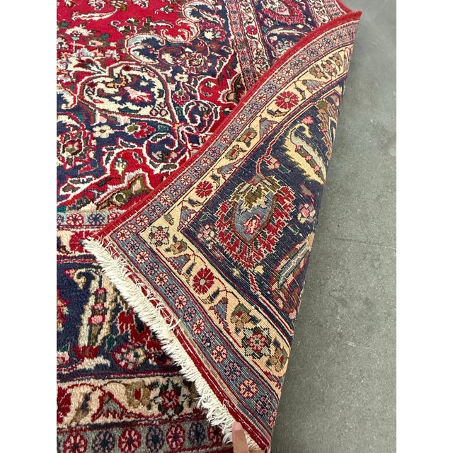 Red 9ft 6in × 12ft 6in Persian Wool Area Rug For Sale - Image 8 of 12