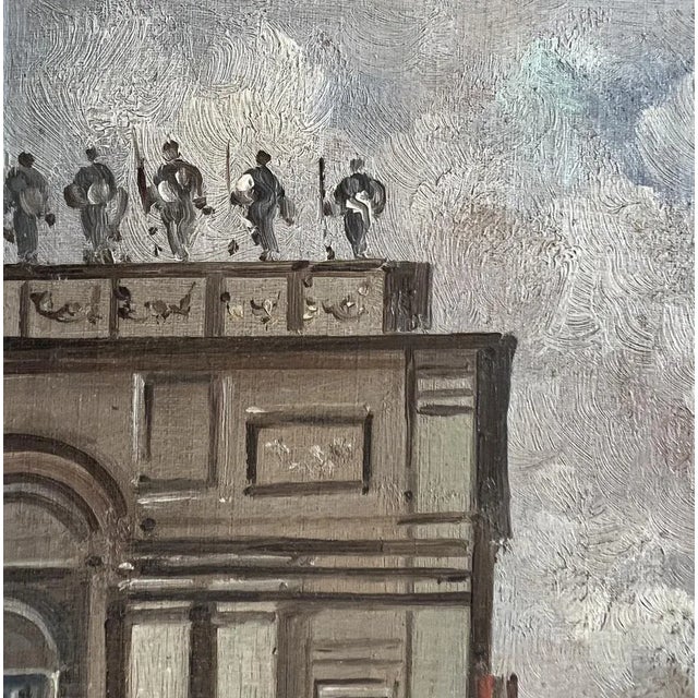 B. Ciappa, Place Animée en Italie, Oil on Wood, Framed For Sale - Image 4 of 10