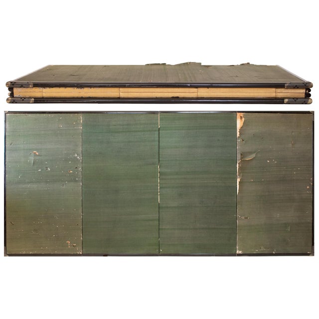 Rare Pre-1940s "Watanabe Moritsuna Crest", Japanese Byobu Screen For Sale - Image 17 of 18