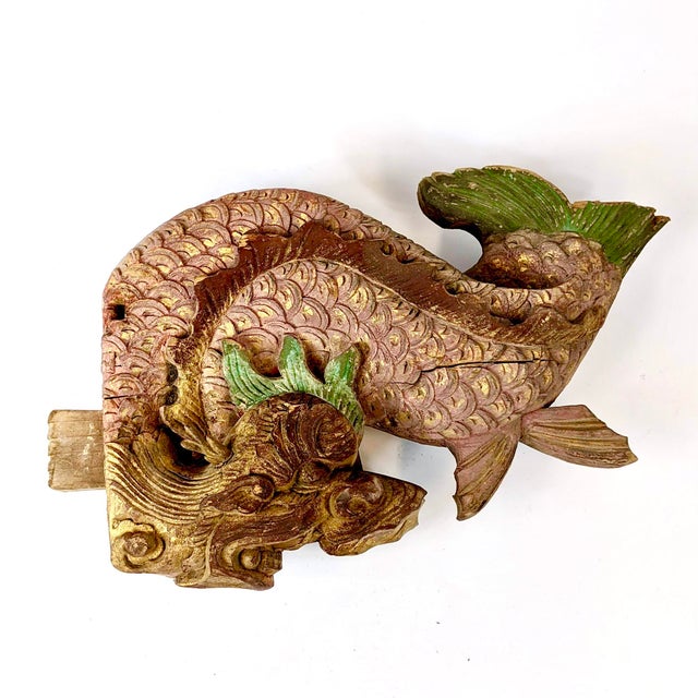 Chinese 19th Century Chinese Temple Carving of Twisting Dragon For Sale - Image 3 of 3