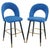 Blue Velvet Bar Chairs with Gold Detail on the Frame For Sale - Image 10 of 10