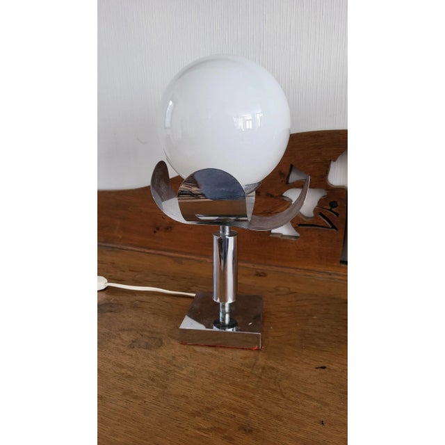 Chromed Metal Table Lamps, 1970s, Set of 2 For Sale - Image 4 of 6