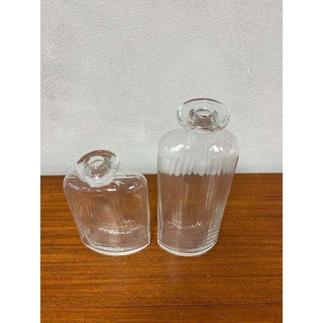 Pair of Italian Murano Hand Blown Art Glass Bottles for Vetri For Sale In New York - Image 6 of 6