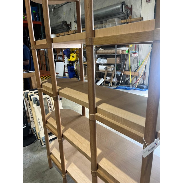 Early 21st Century Attributed Four Hands Light Wood 5 Shelf Etagere For Sale - Image 5 of 5