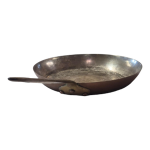 1930s French Copper Saute Frying Pan 11"